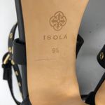 Isola Damar Black Sandal 3.5" Heels Grommets Womens Size 9.5 Photo 6