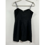 J.O.A. Womans Mini A Line Dress Small black Lined Back Zip Spaghetti Straps Photo 1