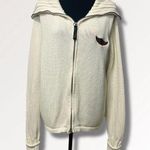 Harley Davidson Vintage Heavy Zip Cardigan Turtleneck Sweater Sz 2W Cream Tan Photo 0