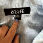 Kasper 100% Linen Women's Blazer Light Blue Size 10 Photo 6