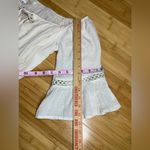 Look East Boutique Womens Romantic Coquette Peasant lined Cream Maxi Dress|Sz:M Size M Photo 5