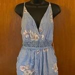 Adam Levine 🆕  Light Blue Floral Romper Photo 1