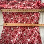 Diane Von Furstenberg DVF Sarita Red Lace Sheath Dress Tulle Floral Overlay Elegant Cocktail Wed Sz 10 Photo 6