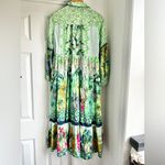 Anthropologie Long-Sleeve Printed Maxi Shirt Dress Jungle Print Photo 8