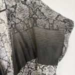 Bryn Walker Jacket Womens XL White Black Cotton Silk Floral Ombre Top Boho Photo 3