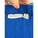 Susan Graver Womens XS Blue Crinkle Textured Midi Skirt Photo 2