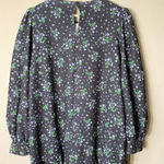 ASOS  Women's Sz 10 Tall Balloon Sleeve Floral Print Ruffle Shift Mini Dress Navy Photo 11