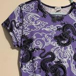 Rue 21 NWOT Purple, Black and White Dragon Graphic Bodysuit size XL Photo 1