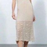 ZARA  knit midi cream Dress m-L Photo 1