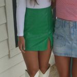These Three Boutique Green Leather Skirt Photo 1