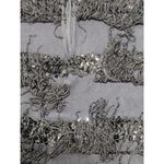 Vintage Y2K Sexy Fringe Flapper Mini Dress Square Neck Womens Small Party Glam Black Photo 2