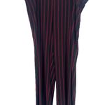 Susan Graver Striped Liquid Knit Pull On 2X Pants Black Red Straight Casual Photo 0