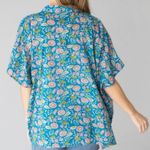 Natural Life One Size Kelly Oversized Cotton Button Down Multi Floral Print Photo 1