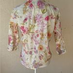 Lauren Ralph Lauren Women’s Pajama Top 3/4 sleeve Floral Cotton Medium shirt Photo 2