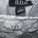 a.n.a . White Floral Lace Boho Top Size L | Off Shoulder Peplum Blouse Photo 1