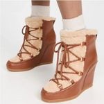 Veronica Beard NEW  Elfred Leather & Shearling Lace Up  Platform Boots Size 11M Photo 8