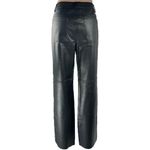 Princess Polly Black High Rise Wide Leg Faux Leather Vegan Trousers Pants Sz 6 Photo 1