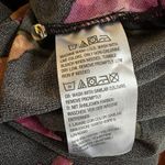 Susan Graver  Black Pink Long Sweater Cardigan Duster Liquid Knit Colorful Floral Photo 8