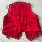 Scullly Red Genuine Leather Fringe Vest Coachella, Cowgirl, Rodeo Women’s 10 Photo 3