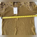 Free People  Eazy Breezy Henley Lace Knit Thermal Long Sleeve Top S Photo 4