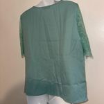 SheIn Women’s Scallop Trim Contrast Eyelash Lace Blouse 🆕 Large 8/10 Photo 9