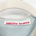 ODETTE BARSA Womens Vintage Coquette Blue Lace Bow Robe Duster Gown House Dress Size M Photo 5