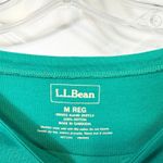 L.L. Bean Medium Dress Striped Boat Neck 3/4 Sleeve Shift Knit Green Navy 1771 Photo 7