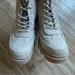 JustFab  Gray Combat Boots Chunky Lug Sole Lace-Up Women’s 6.5 Ember Gorpcore‎ Photo 4