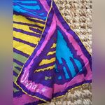 Vena Vibrant Multicolor Silk Scarf Blue Photo 1