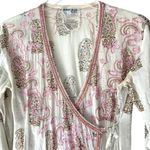 Juliet Dunn London Sequin White Pink Gold Swimsuit Beach Coverup Wrap Dress 1 Photo 2