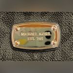 Michael Kors NWOT Cindy Dome Black Leather Signature MK Crossbody Photo 6