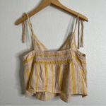 Roxy Tank Top Striped Peplum Tie Shoulder Size Large Photo 5