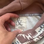 AMPERSAND AVE Earthy Tones Aztec Hoodie Brown Size L Photo 4