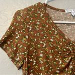 ⭐️Honey Collection bundle of 2 floral cinched front cropped tops size large Black Photo 15