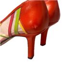 vintage J. Renee womens Retro Vibrant mesh Red yellow green orange heels Sz 8.5 Photo 3