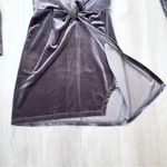 Buddy Love Gray Velvet Twist Knot Dress S Photo 6
