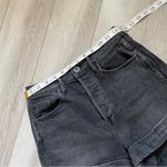 3x1  NYC High Rise Rolled Cuff Denim Shorts Black (Size 27) Photo 4