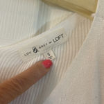 Lou & grey  white short sleeve light weight sweater, small Photo 1