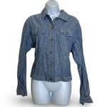 Bill Blass 90s Linen Blend Trucker Jacket Photo 0