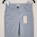  Light Blue Corduroy Pants NWT Size 0 Joie Blue Corduroy Ankle Pants Photo 1