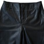 Free People NWT  Level Up Vegan Leather Slim Flare Pants Black Size 31 Retail $98 Photo 6