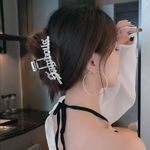 Boutique Korean Large Metal Hollow Silver Hair Claw Barrette Photo 4