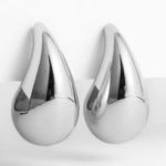 Drop 18K Gold Plated Earrings Silver color Photo 0