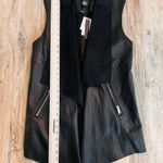 Joan Vass  new york faux leather black Casual vest size Medium retail $78 NWT Photo 8