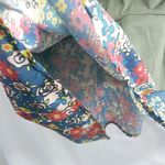 Navisha L Layered Look Long Sleeved Pocket Tunic Top Floral Trim Pink Size L Photo 3