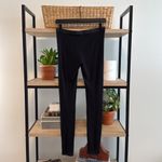 Theory  Mid-Rise Pull On Black Rib Knit Legging Pant, S Photo 3