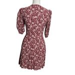 Reformation Laylin Mini Dress Women’s Size 8 Red White Floral Puff Sleeve Summer Photo 3