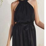Dress Forum Womens Halter Tie Waist Cut-Out Sleeveless Jumpsuit Black Medium NWT Photo 3