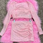 Size XS mini skirt and top Pink Photo 0