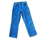 Custom Taylor Swift Jeans Women’s Size 6P Eras Tour Swiftie Showgirl Blue Photo 1